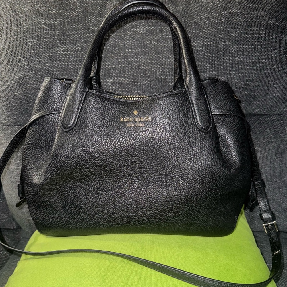 Kate Spade Black Pebbled Satchel